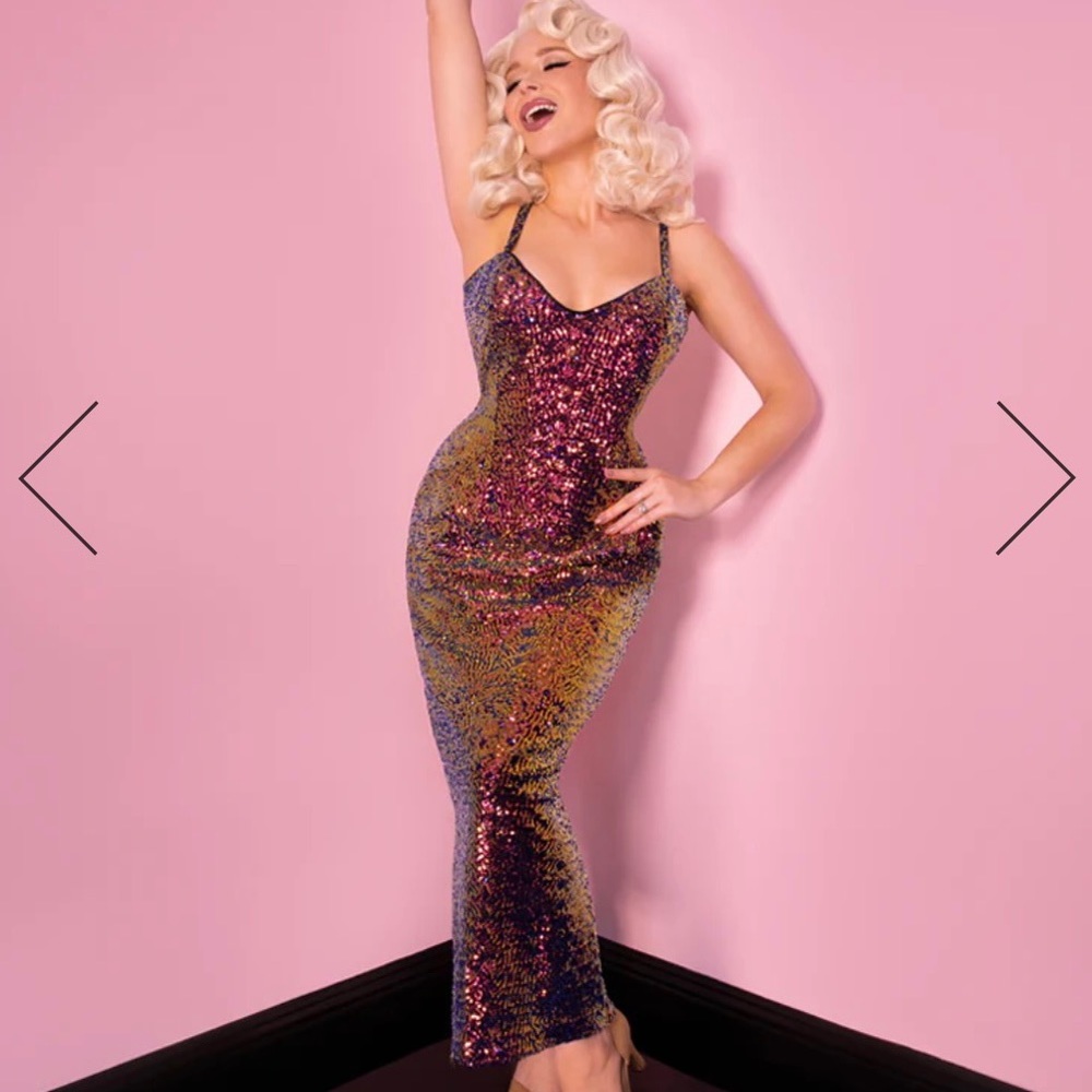 Vixen by Michelle sequin glitz and glamour mermaid dress